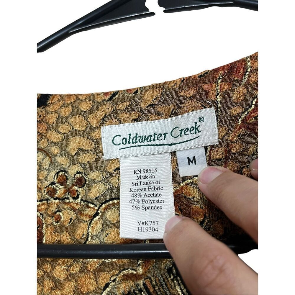 Vintage Coldwater Creek Brown Maxi Dress And Cardigan Set Size M - Picture 11 of 13